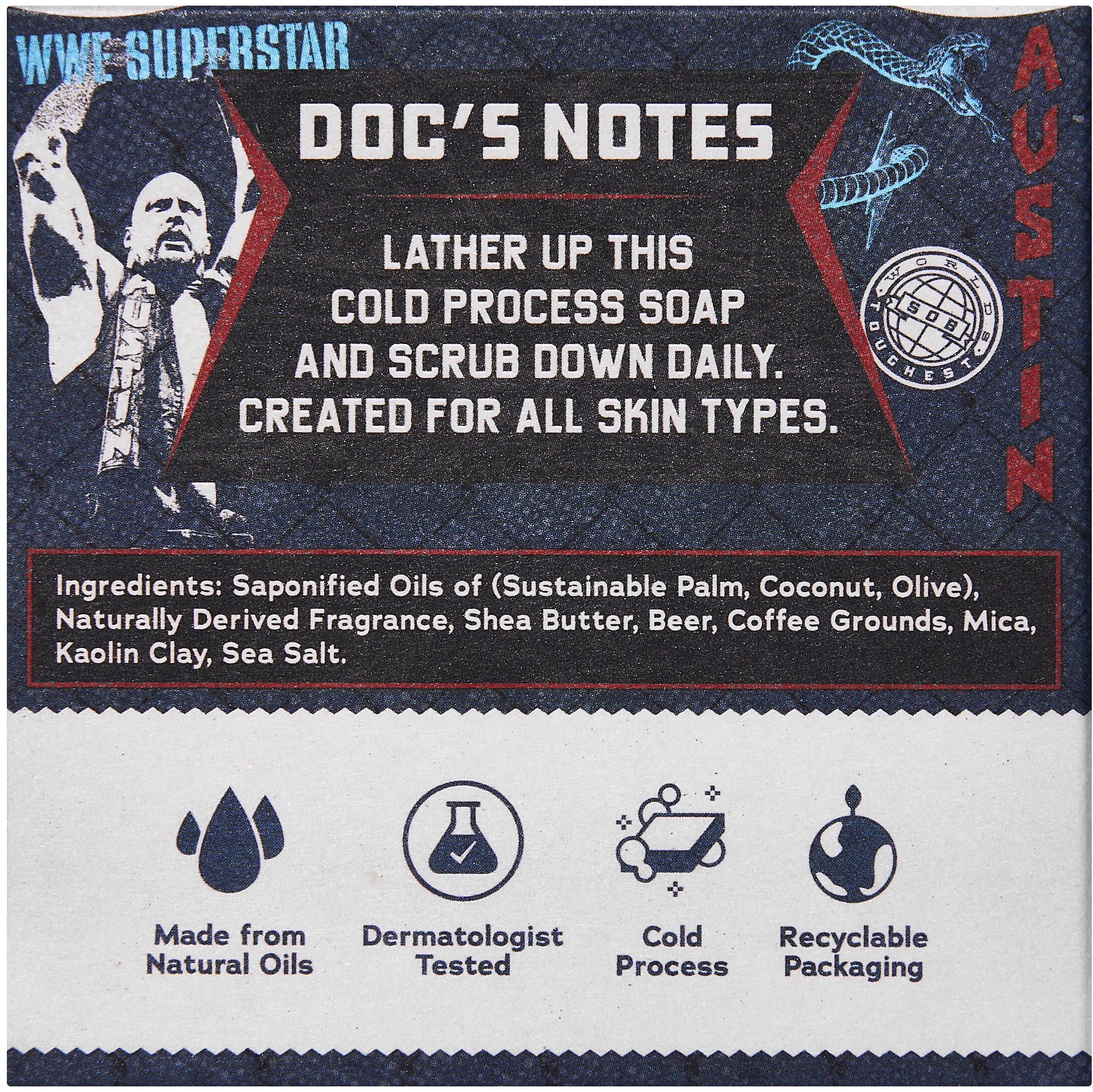 Stone Cold Stunner Bar Soap WWE - 1 unit